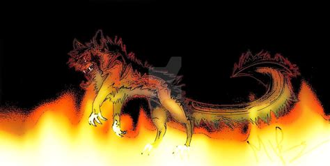 Flame Wolf Changed By Deadwolfshowl On Deviantart