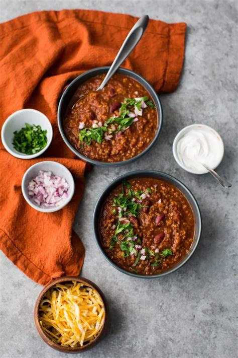 Bulgur Vegetarian Chili With Kidney Beans Naturally Ella