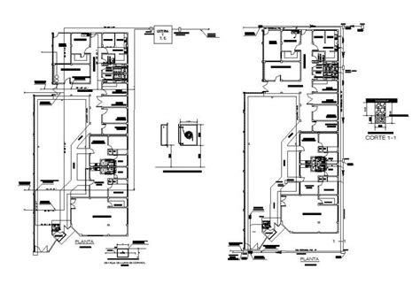 Sanitary Installation Of Two Floors Of Office Building With Floor Plan