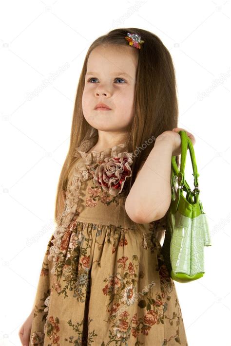 Girl With Green Bag Stock Photo By ©vadimpp 2389063