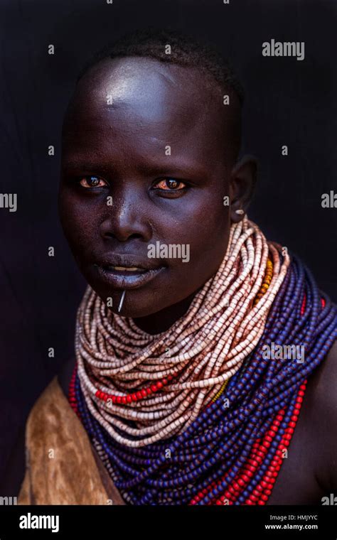 A Portrait Of A Young Woman From The Karo Tribe Kolcho Village Omo