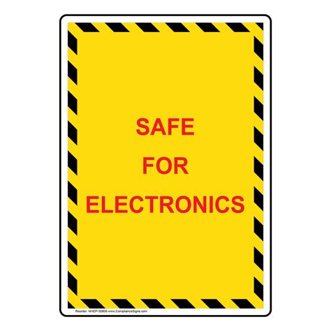 Portrait Safe For Electronics Sign Nhep 30808