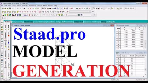 Staadpro Basic Model Generation Graphical Method Tutorial 01