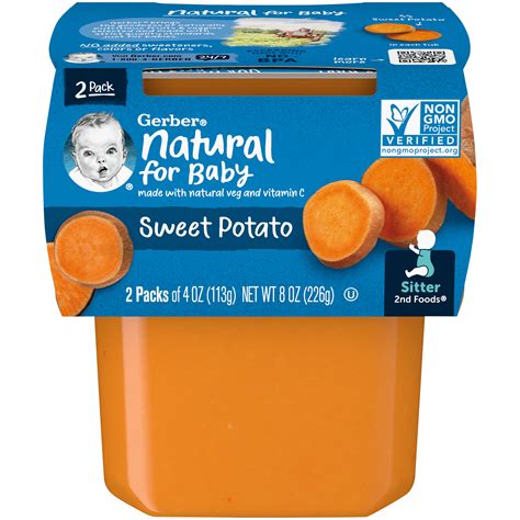 Pack Of 2 Gerber 2nd Foods Sweet Potato Baby Food 4 Oz Tubs Pick