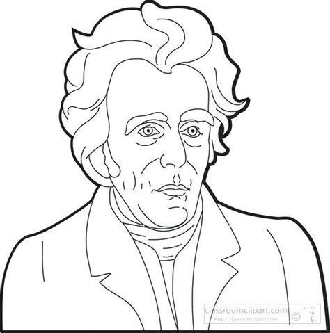 Since you can see below what does the artist include in the drawing to achieve this portrayal? Andrew Jackson Coloring Page at GetColorings.com | Free ...