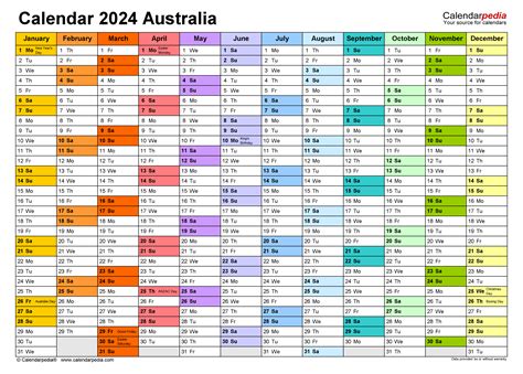 Australia Calendar 2024 Free Printable Pdf Templates