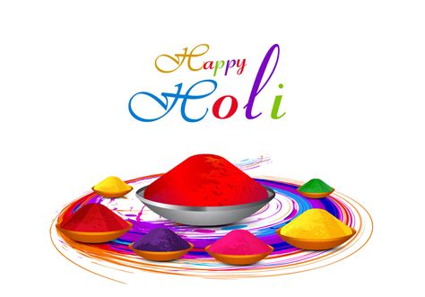 Colorful Holi Powder Color On White Background Download Free Vector