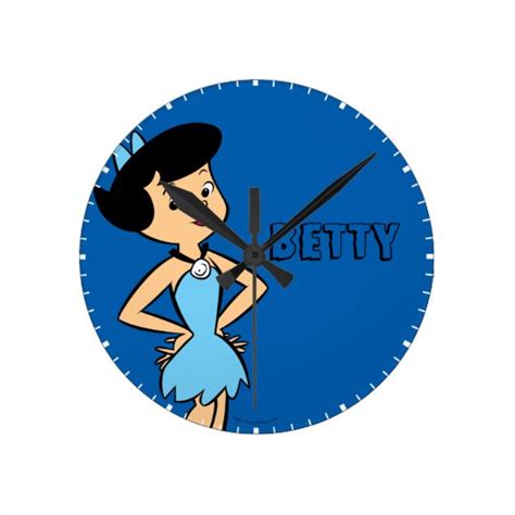 The Flintstones Betty Rubble Round Clock