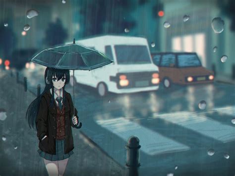 Umbrella And Rain Anime Wallpapers Wallpaper Cave