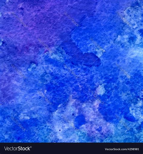 Blue And Ultramarine Grunge Watercolor Background Vector Image