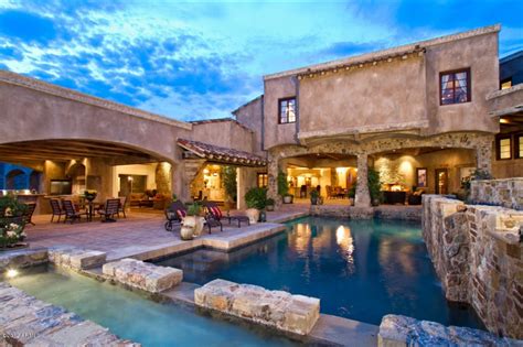 11800 Square Foot Stone Mansion In Scottsdale Az Homes Of The Rich