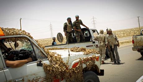 Libyan Rebel Fighters Reach Trucks Checkpoint Editorial Stock Photo Stock Image Shutterstock