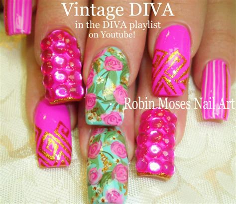 Robin Moses Nail Art Glitter Nails Diva Nails Glitter Nail Art