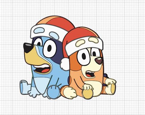 Bluey And Bingo Inspired Christmas Svg Dxf Png Etsy