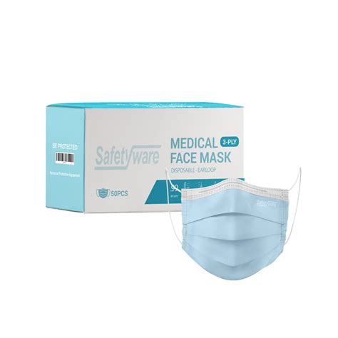 safetyware 1302el 3 ply earloop face masks