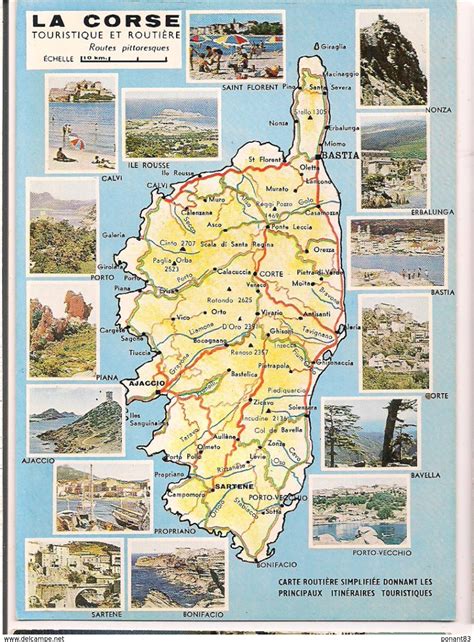 Carte Routière De La Corse Voyage Carte Plan
