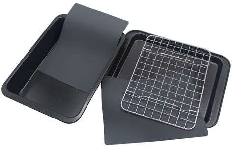 toaster baking convection bakeware ovens accessories trays rack oven silicone pans nonstick mats includes piece checkered chef cookware amazon