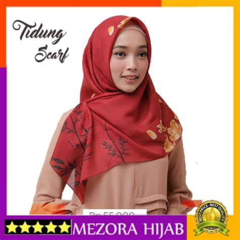 Hijab Segiempat Laser Cut Ansania Shinar Sonic Kerudung Segiempat Motif