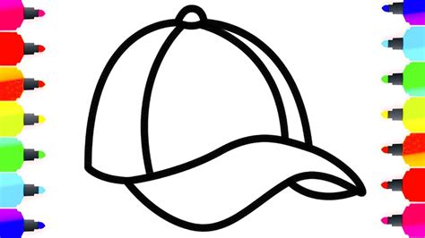 How To Draw A Cap Easy Step By Step Coloring Pages For Kids Cap