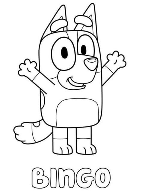 Bingo From Bluey Coloring Picture Coloring Pages For Kids Coloring