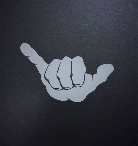 Shaka Hang Loose Hand Vinyl Decal For Laptops Etsy