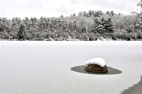 Winter Scene On Wachusett Reservoir Photograph By Monika Salvan Fine