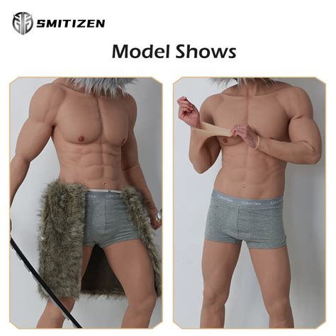 SMITIZEN Silicone Men Fake Chest Full Body Muscle Suit Macho Cosplay