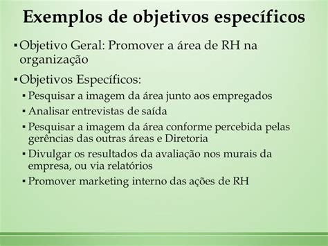 Exemplo De Objetivo Geral Para Tcc V Rios Exemplos