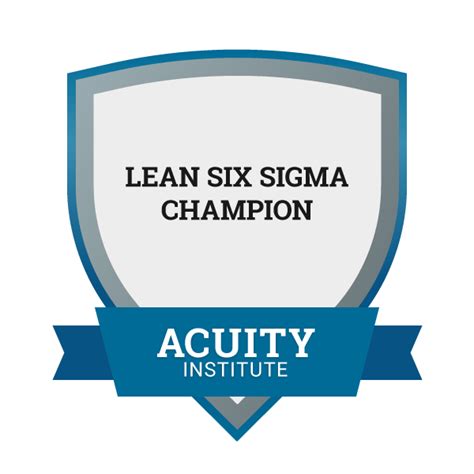 Lean Six Sigma Champion Credly