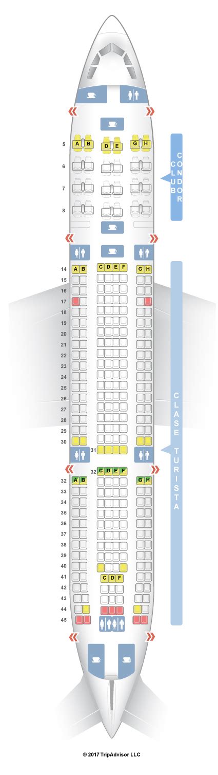 Seatguru Seat Map Aerolineas Argentinas Airbus A330 200 332