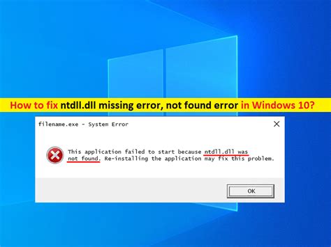 Cómo reparar el error faltante ntdll dll que no se encuentra en Windows Pasos Techs Gizmos