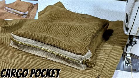 How To Sew Cargo Pocket ¦ Zippered Pocket Sew Pocket Diy Youtube