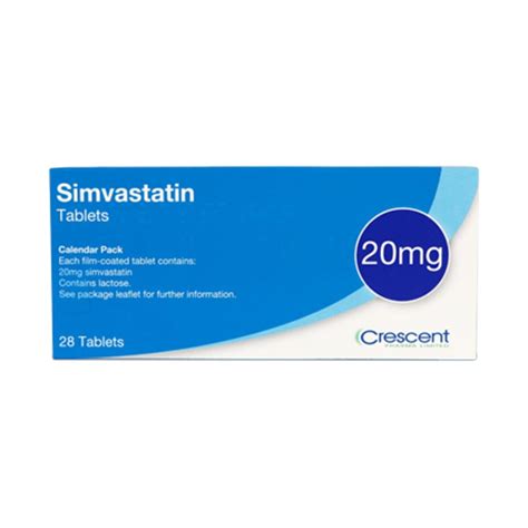 Simvastatin 20mg Tablets 28 Tablets Asset Pharmacy