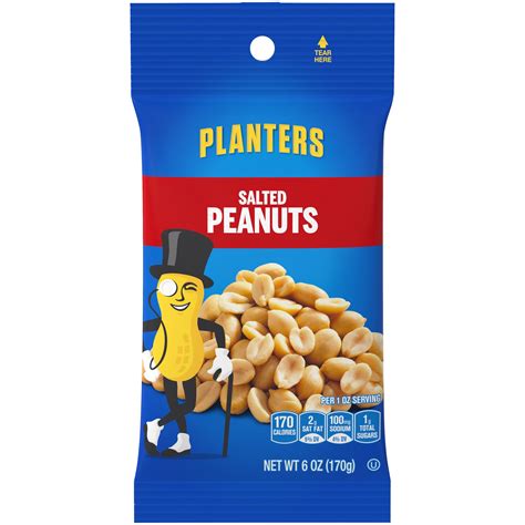 Planters Salted Peanuts 6 Oz Bag