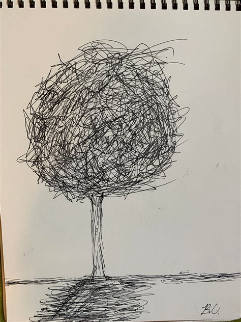 8x10 Abstract Scribble Art Pen Sketch Etsy
