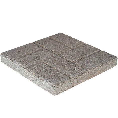 Pavestone 16 In X 16 In X 175 In Pewter Brickface Square Concrete