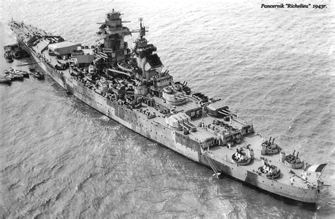French Navy 1943 Richelieu Battleship Navy Ships Heavy Cruiser