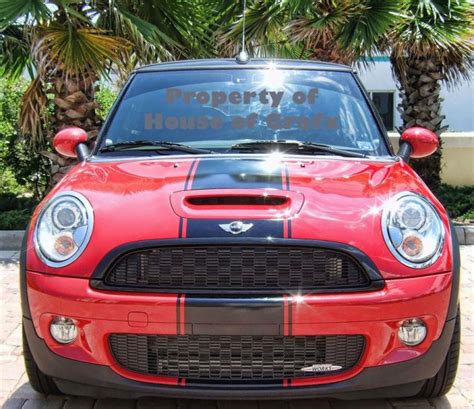 Mini Cooper 15 Wide Center Racing Rally Stripes Decal