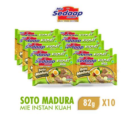 Jual Sedaap Mie Instan Soto Madura Gr X Pcs Wings Official Store Tokopedia