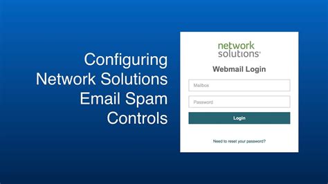 Configuring Network Solutions Email Spam Controls To Prevent Bounced