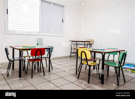 Classroom Of An Infant School Sao Jose Santa Catarina Brazil Stock