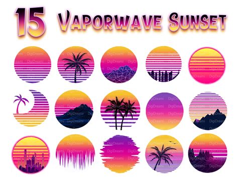 15 Vaporwave Sunset Etsy