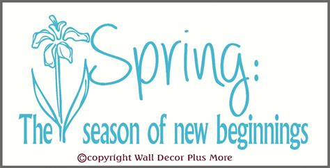 Spring The Season Of New Beginnings Wall Stickers Art Vinyl Decals