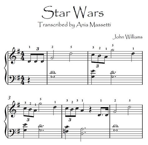 In this piano tutorial you can learn how to play the pink panther theme by henri mancini Star Wars - easy piano sheet music for beginners with letters | Easy piano, Sheet music with ...