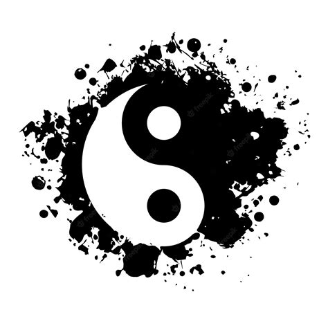 Símbolo De Yin Yang En Forma De Mancha Aislada Un Símbolo De Tranquilidad Equilibrio Y Armonía