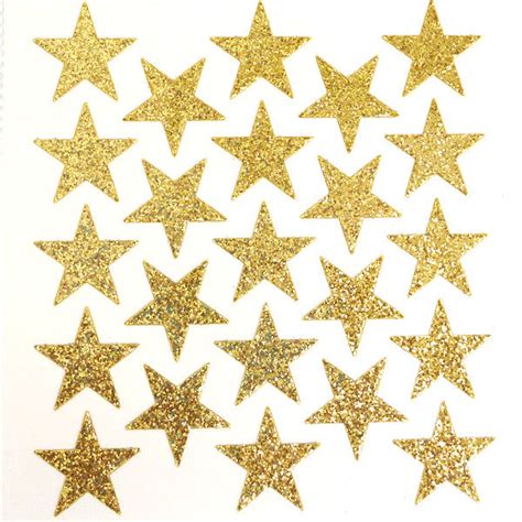 Clearance Bling Glitter Stickers Large Star Sheet 31mm Stars 11 Co