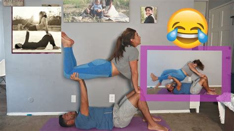 Couples Yoga Challenge Fail Try Not To Laugh Youtube