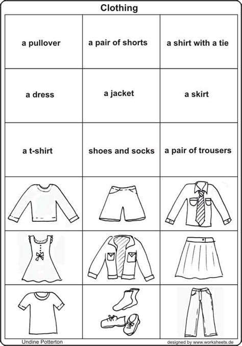 16 Best Images Of French Clothes Worksheet Free Printable