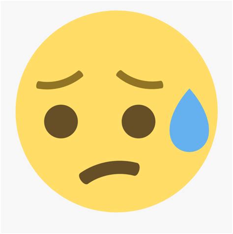 Emoji Face Clipart Sad Disappointed But Relieved Face Transparent