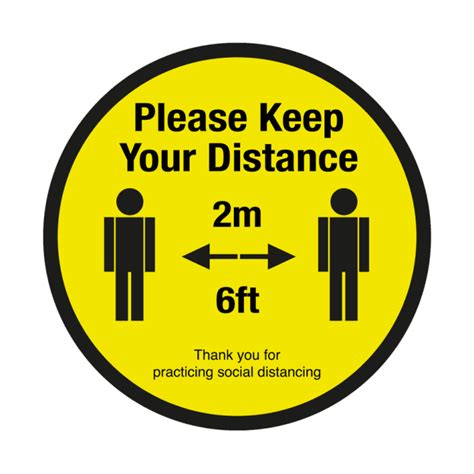 Please Keep Your 2 Metre Social Distancing Floor Graphic 20cm